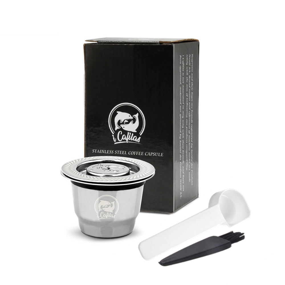 Cápsula Reutilizável em Aço Inoxidável para café expresso (modelo gold) - Cafeteiras Nespresso