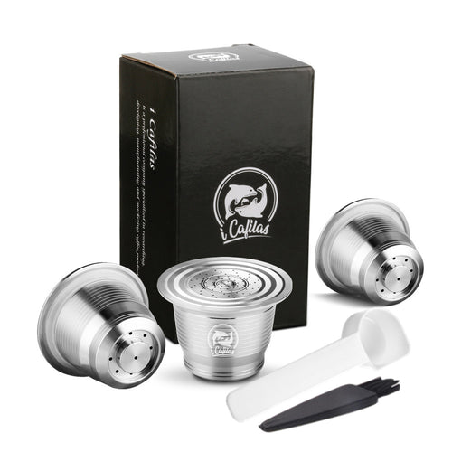 Cápsula Reutilizável em Aço Inoxidável para café expresso (modelo silver) - Cafeteiras Nespresso