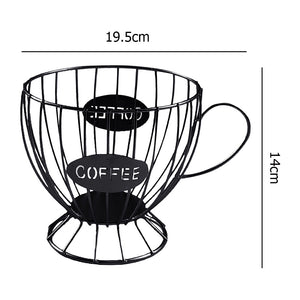 Porta Cápsula de Metal em Formato de Xícara para Nespresso, Vertuo e Dolce Gusto