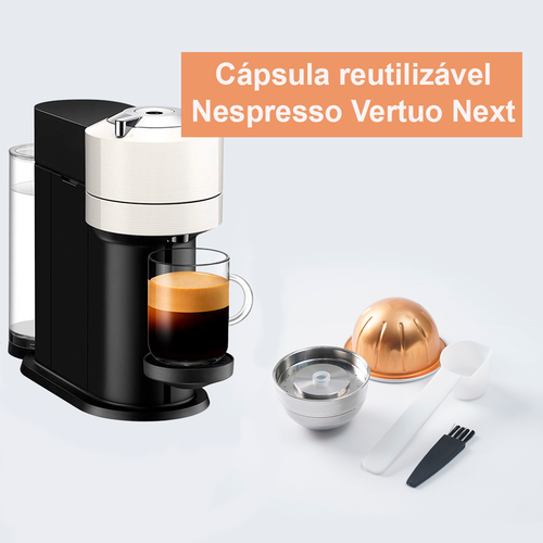 Cápsula Reutilizável em Aço Inoxidável para café expresso - Cafeteiras Nespresso Vertuo Next