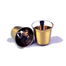 Carregar imagem no visualizador da galeria, Xícara Nespresso Pixie Europa em Aço Inoxidável dupla camada - 80ml ou 160ml