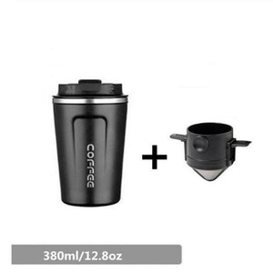 Filtro Reutilizável Portátil para Café e Chá - Kits com Caneca Térmica ou Copo de Vidro
